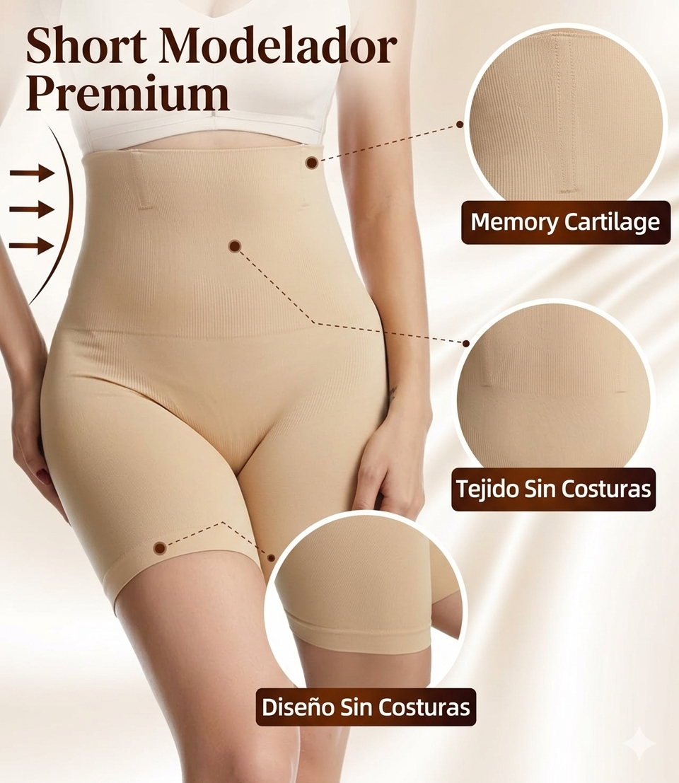 Faja Moldeadora Premium™ Tipo Short - Efecto Invisible