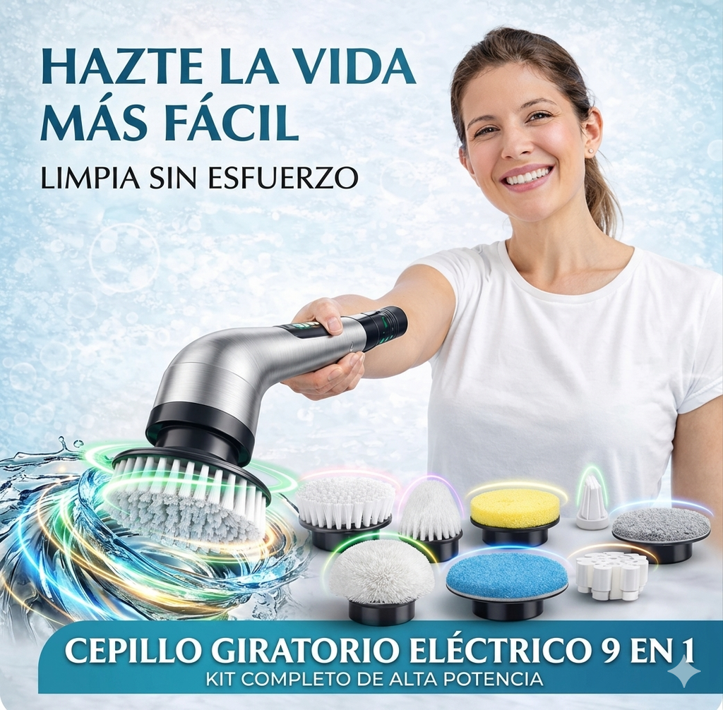 Cepillo Electrico De Limpieza 9 en 1