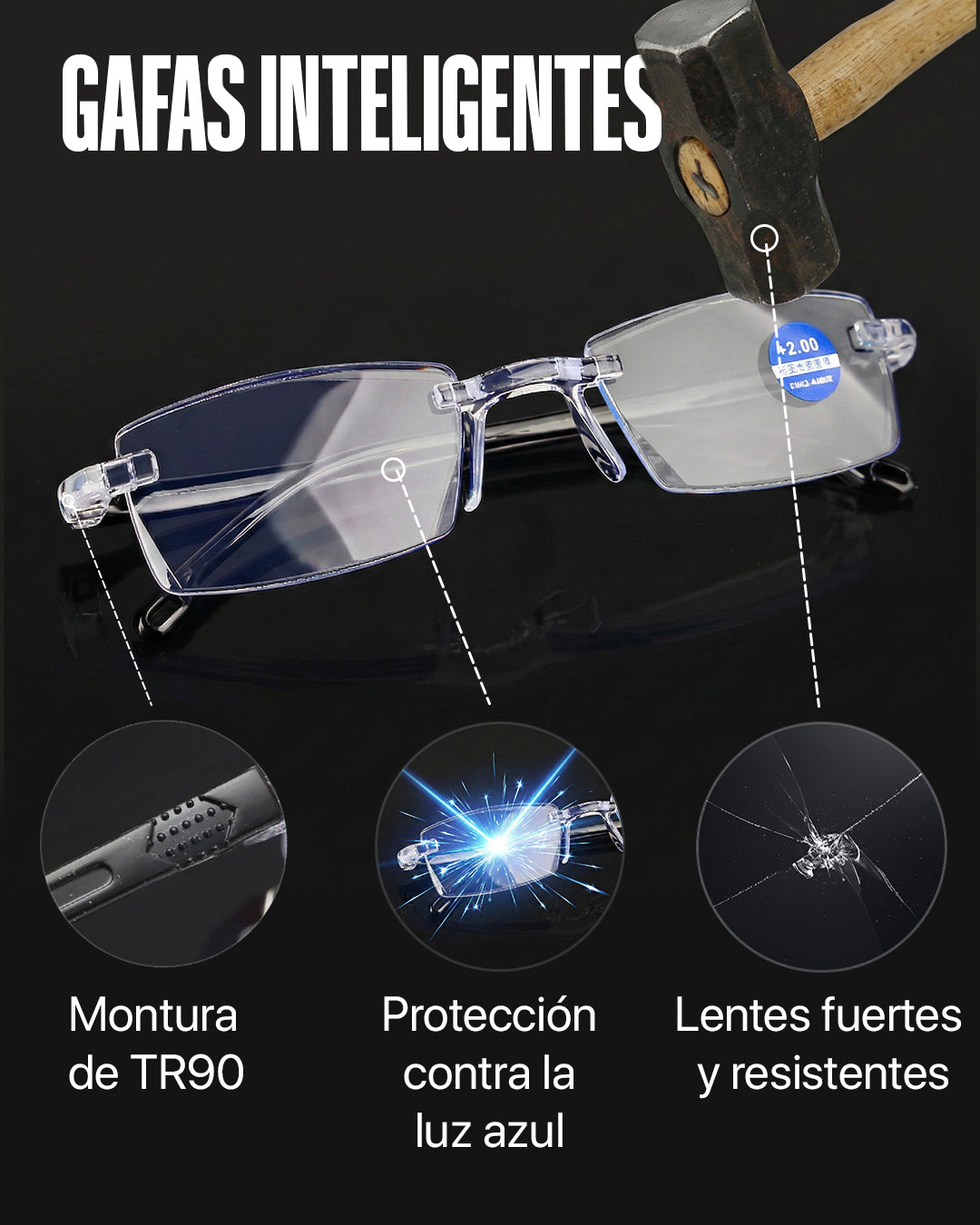 VisionFlex™ – Gafas Fotocromáticas con Protección de Luz Azul